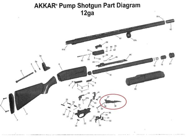 Akkar Charles Daly 12 ga 3 inch mod 300 Pump Shotgun Shell Carrier 36 View - Image 6