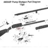 Akkar Charles Daly 12 gauge model 300 Pump Shotgun Feed Latch Parts View # 7 New - Image 6