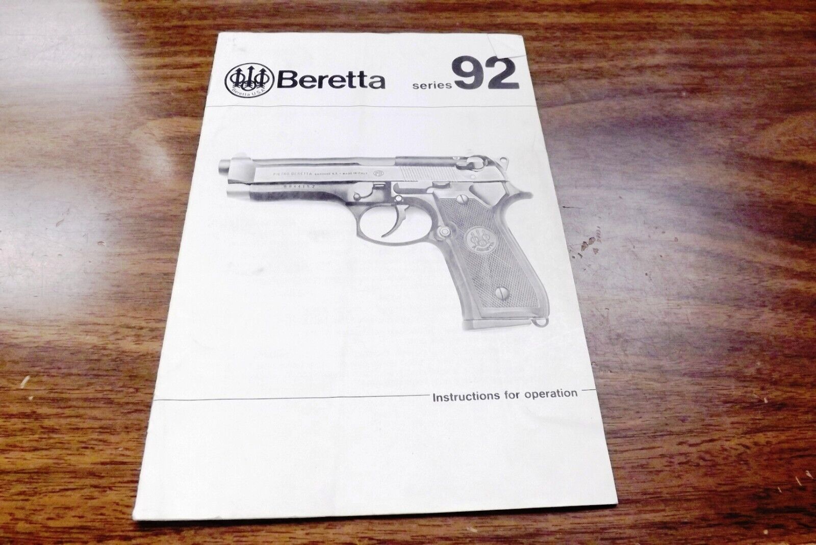 Beretta 92F Instruction Manual 1984 First Year VG 14 Pages Accokeek Owners