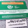 Colt Pony .380 9mm Double Action Pistol Factory Owners Safety Instruction Manual