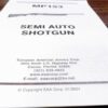 EAA Russian MP153 Shotgun Instruction Manual, Certificate, Lock Sheet 2001 - Image 5