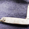 Early Postwar Japan 1 Blade Miniature Monogrammed Novelty Fob Knife 1950s
