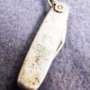 Early Postwar Japan 1 Blade Miniature Monogrammed Novelty Fob Knife 1950s - Image 9
