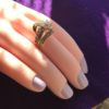 Eighties Ladies 1 Carat 41 Diamond Cluster Ring 10K Yellow Gold 7 size Estate - Image 5