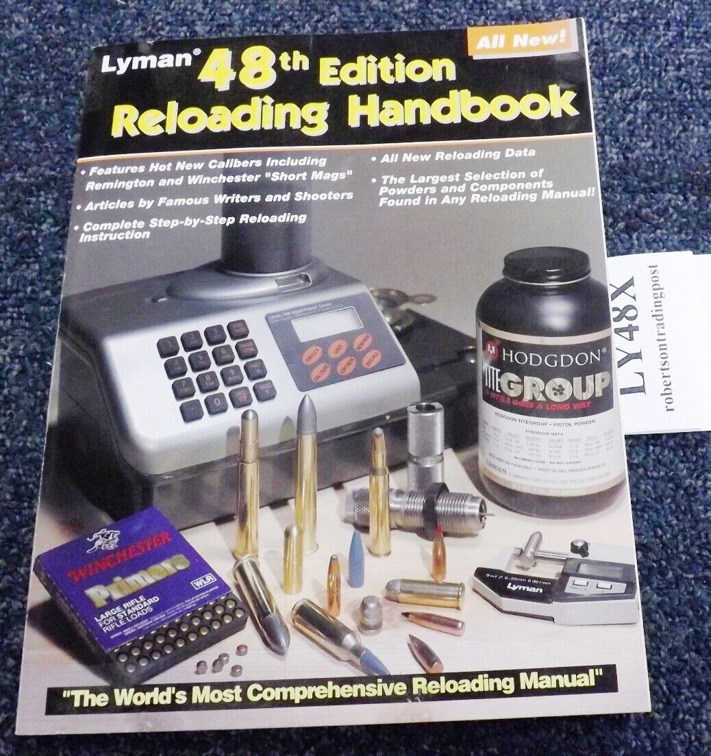 Lyman 48th Reloading Handbook Excellent 2004 Edition 415 Pages Charts Articles