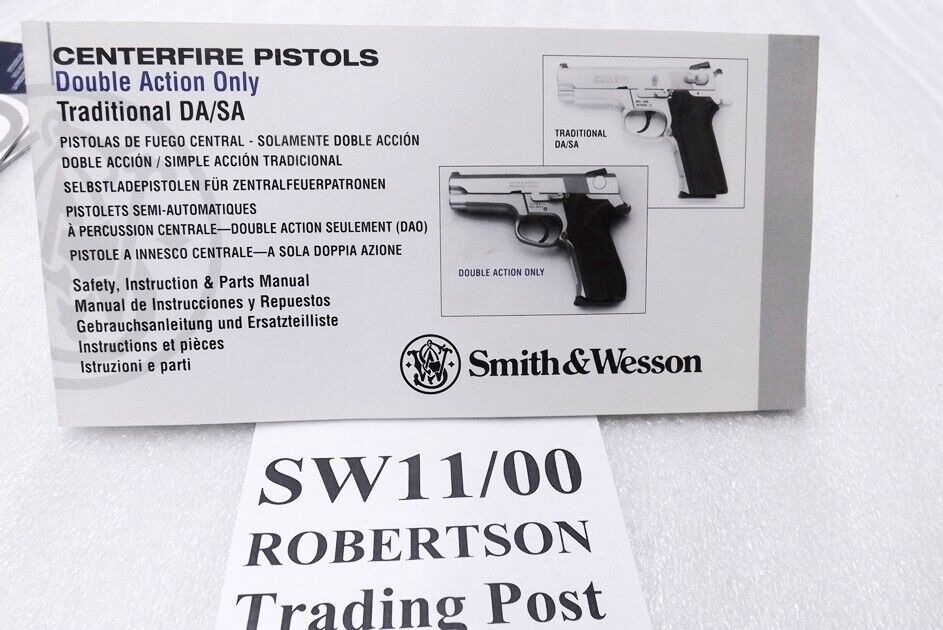 Smith & Wesson 4006 5906 Manual Italian English SW11/00 Rare European Market