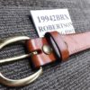 Triple K US Leather Garrison Belt 1 1/2 inch .22 Thick Brown Brass Size 42 Exc - Image 3