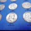VF-AU Set of 35 Franklin Half Dollars 1948-1963 Whitman Folder Free Ship - Image 6