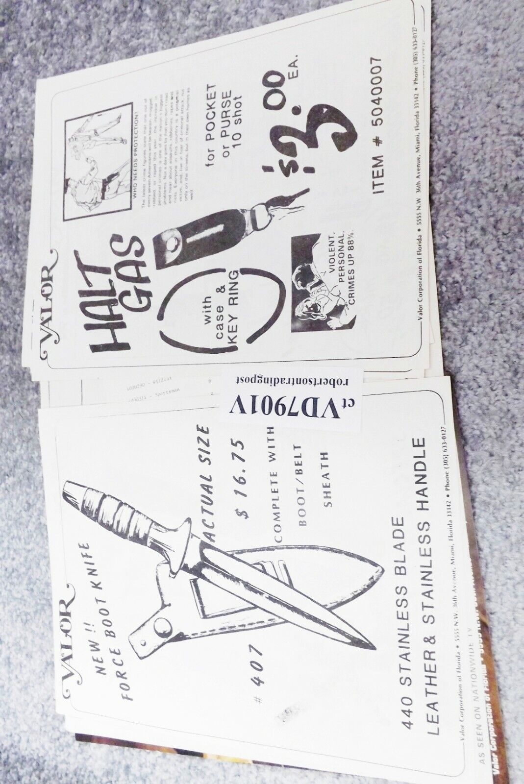 Valor Corp Cutlery Catalog Dealer Price List Order Form 1979 VG 23 Pages - Image 6