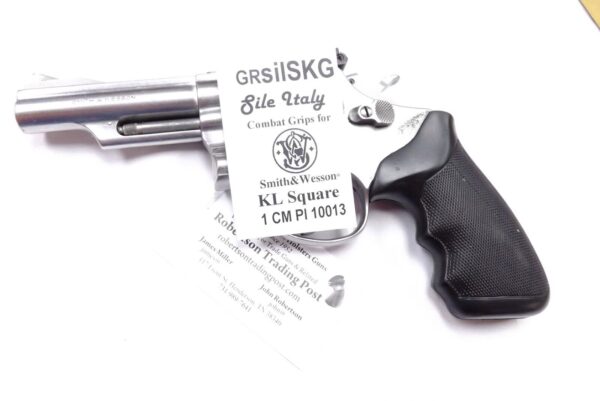 1970s Sile Finger Groove Combat Grips for S&W K L Square Revolvers Black Rubber - Image 11