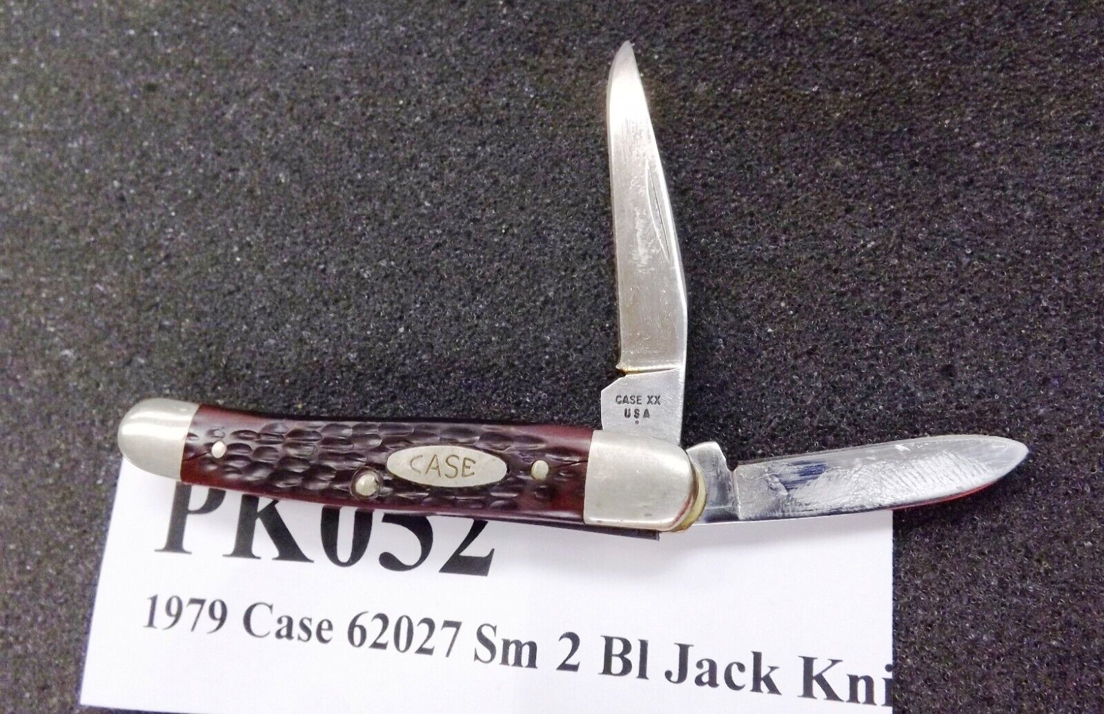 1979 Case 2 Blade Peanut Class Small Jack Pocket Knife 62027 Delrin 1 Dot