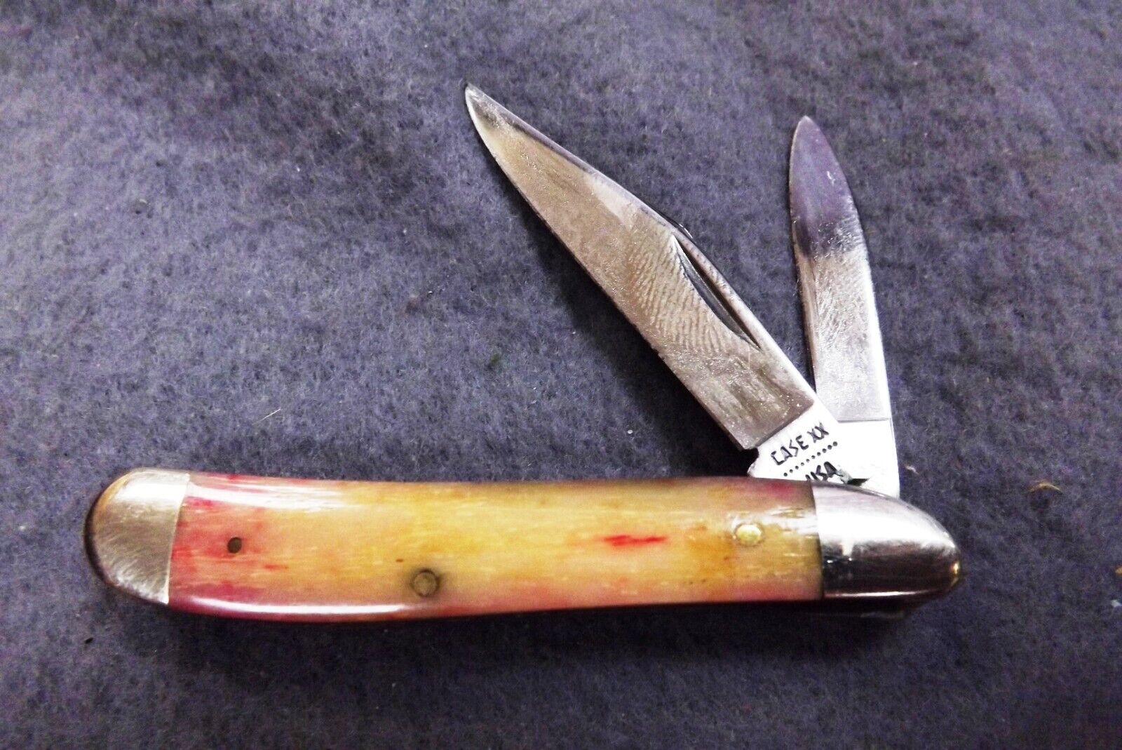 1980 Case 6220 SS Peanut Smooth Red Pink Handles Mini Jack Pocket Knife Mint