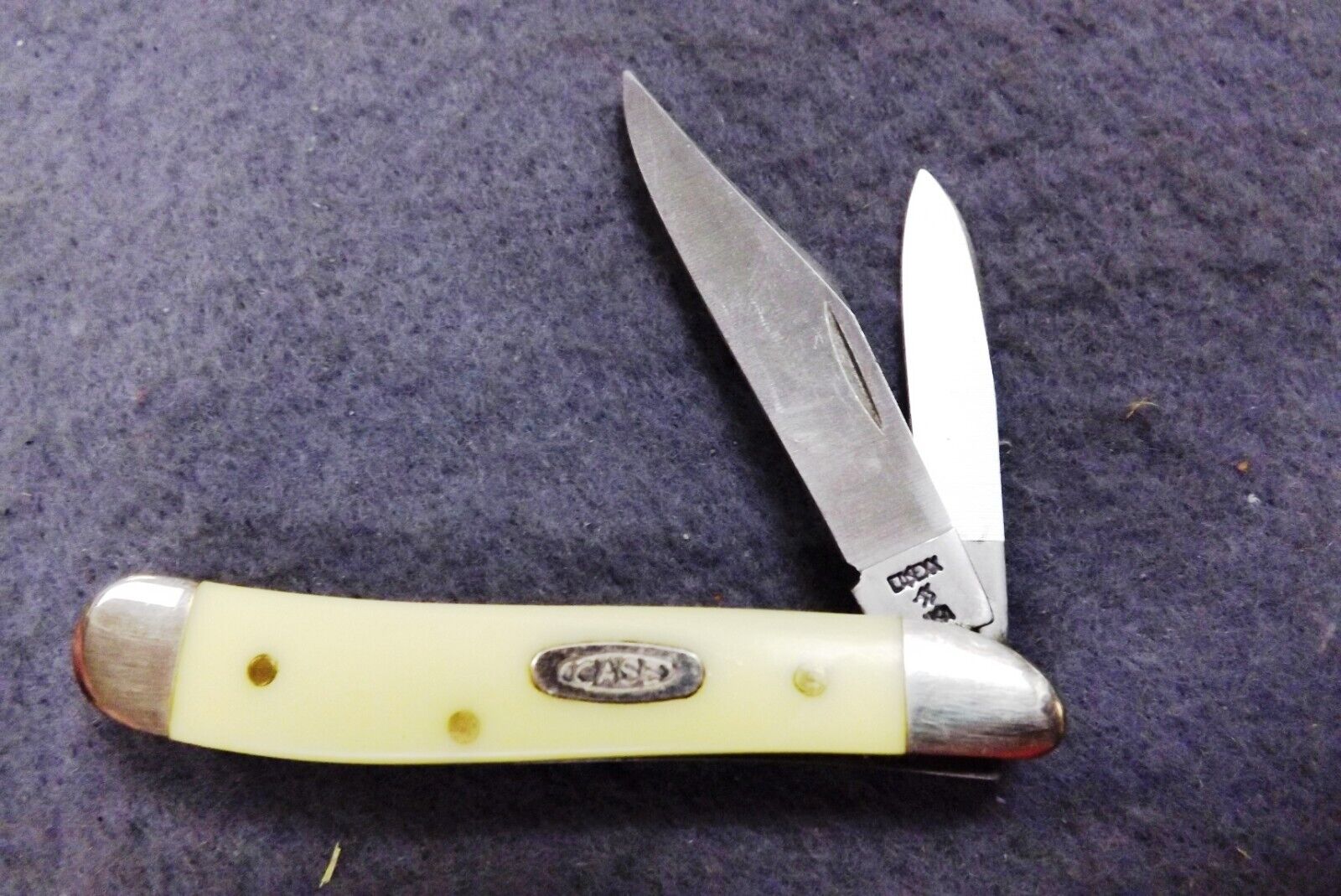 1989 Case 3220 SS Stainless Yellow Handle Peanut Mini Jack Pocket Knife Mint