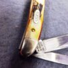 1991 Case 5220 SS Stainless Peanut Sambar Stag Handle Mini Jack Pocket Knife - Image 3