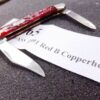 1991 Case Pink Red Bone 2 Blade Pen Knife 62109X SS Mini Copperhead - Image 6