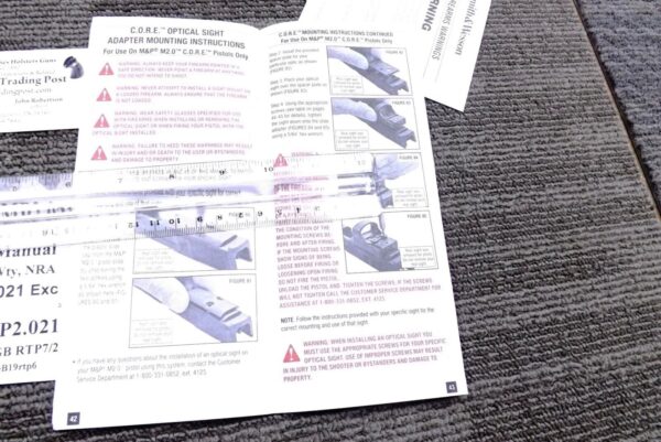 2021 Smith & Wesson M&P 2.0 Instruction Manual, NRA Card & CA Warning S&W - Image 7