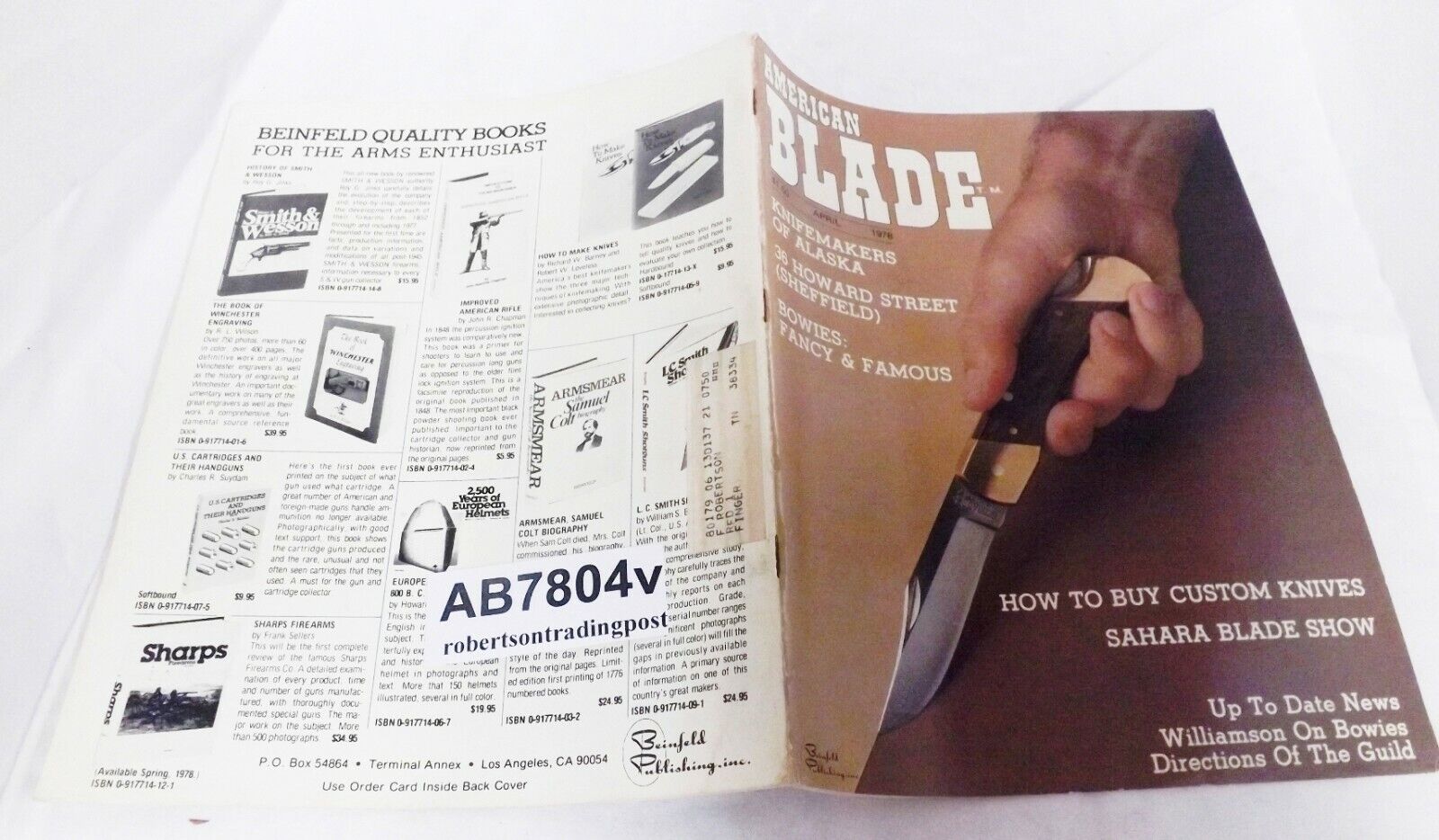 April 1978 American Blade Knife Collector Magazine Civil War Bowies, many others