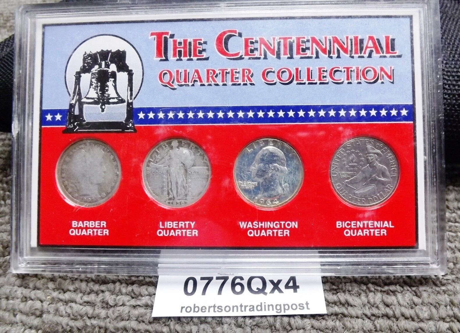 Centennial Quarter Collection 4 Barber, Standing Liberty, Silver Washington