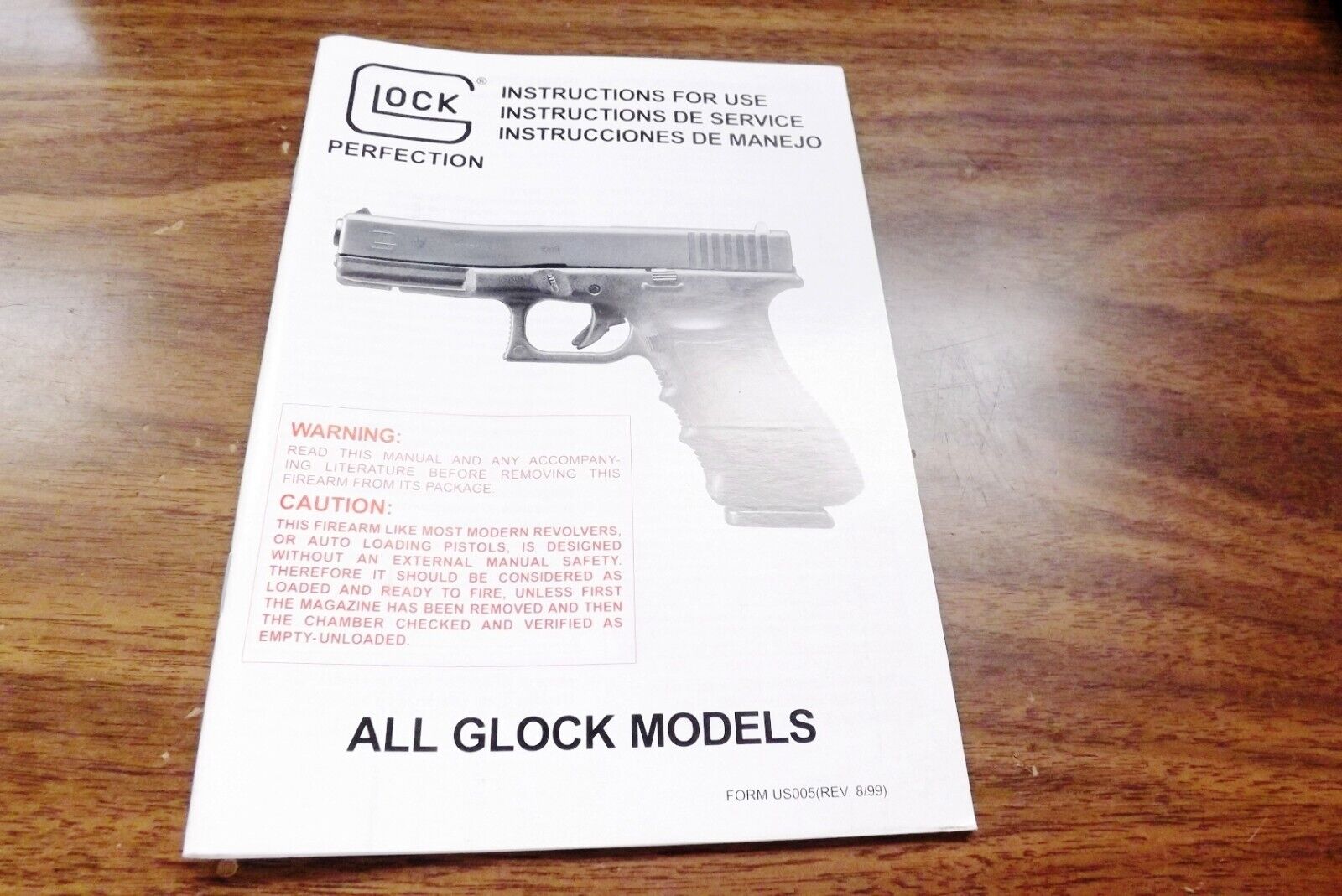 Glock Instructions for Use Owners Manual 1999 Gen 2 Correct Excellent