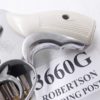 S&W J Round Imitation Gray IvoryRevolver Grips for Smith & Wesson models 36 60 642 Checkered Magna Small Type with Screw - Image 9