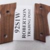 Herretts Checkered Walnut grips fit Beretta 92S Old Model Euro Mag Release 92S1W