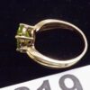 Ladies 2 Ct Peridot Oval Solitaire w 2 Diamonds 3 grams 10K YG Size 7 Richline - Image 3