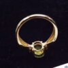 Ladies 2 Ct Peridot Oval Solitaire w 2 Diamonds 3 grams 10K YG Size 7 Richline - Image 4