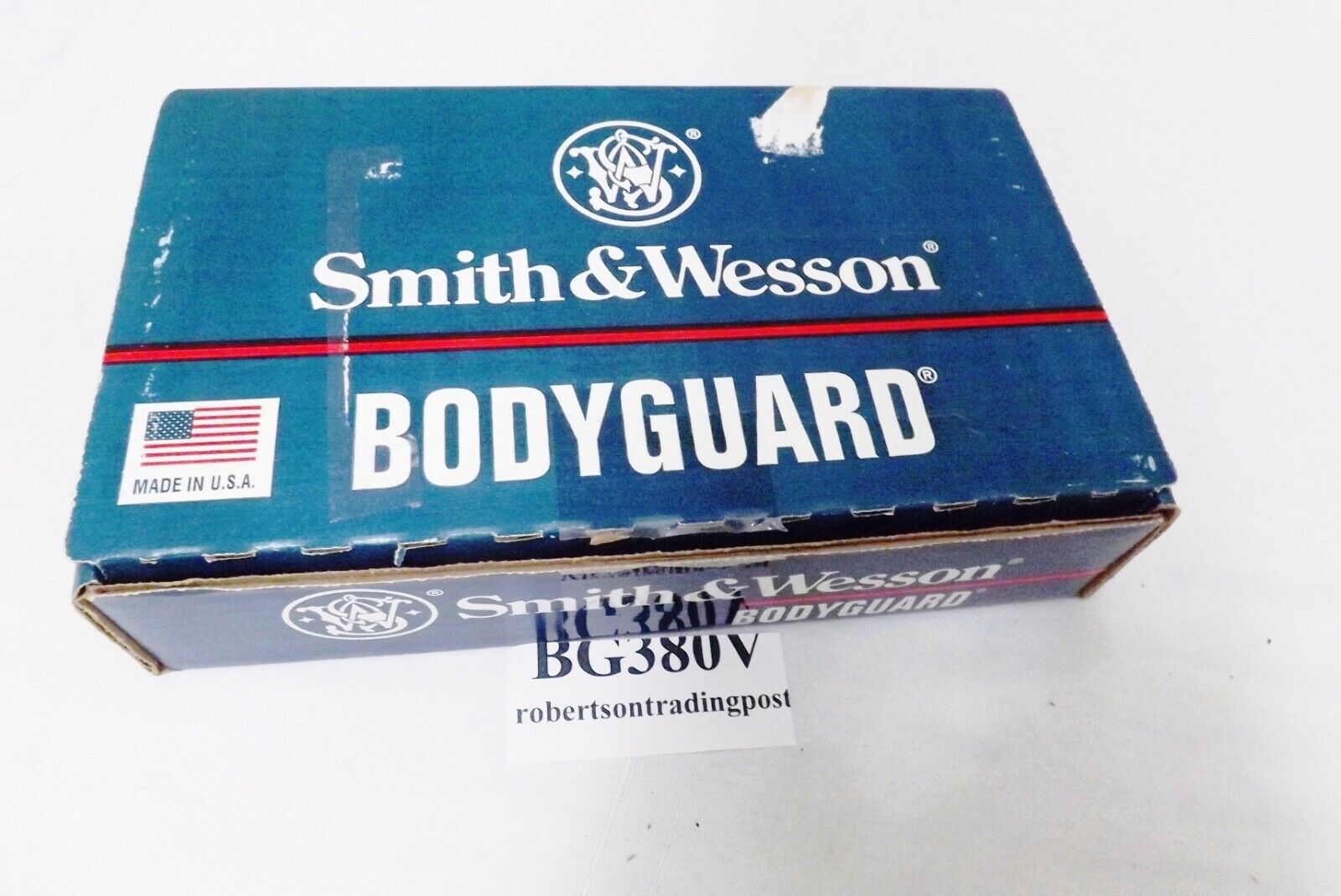 Smith & Wesson 1 Piece Pistol Box fits BG380 2014 Issue VG Laser Label 109380