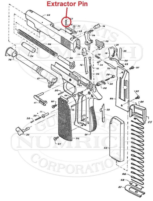 Star Super B or model B or A 9mm .38 ACP Pistol Extractor Pin Vw67 - Image 4