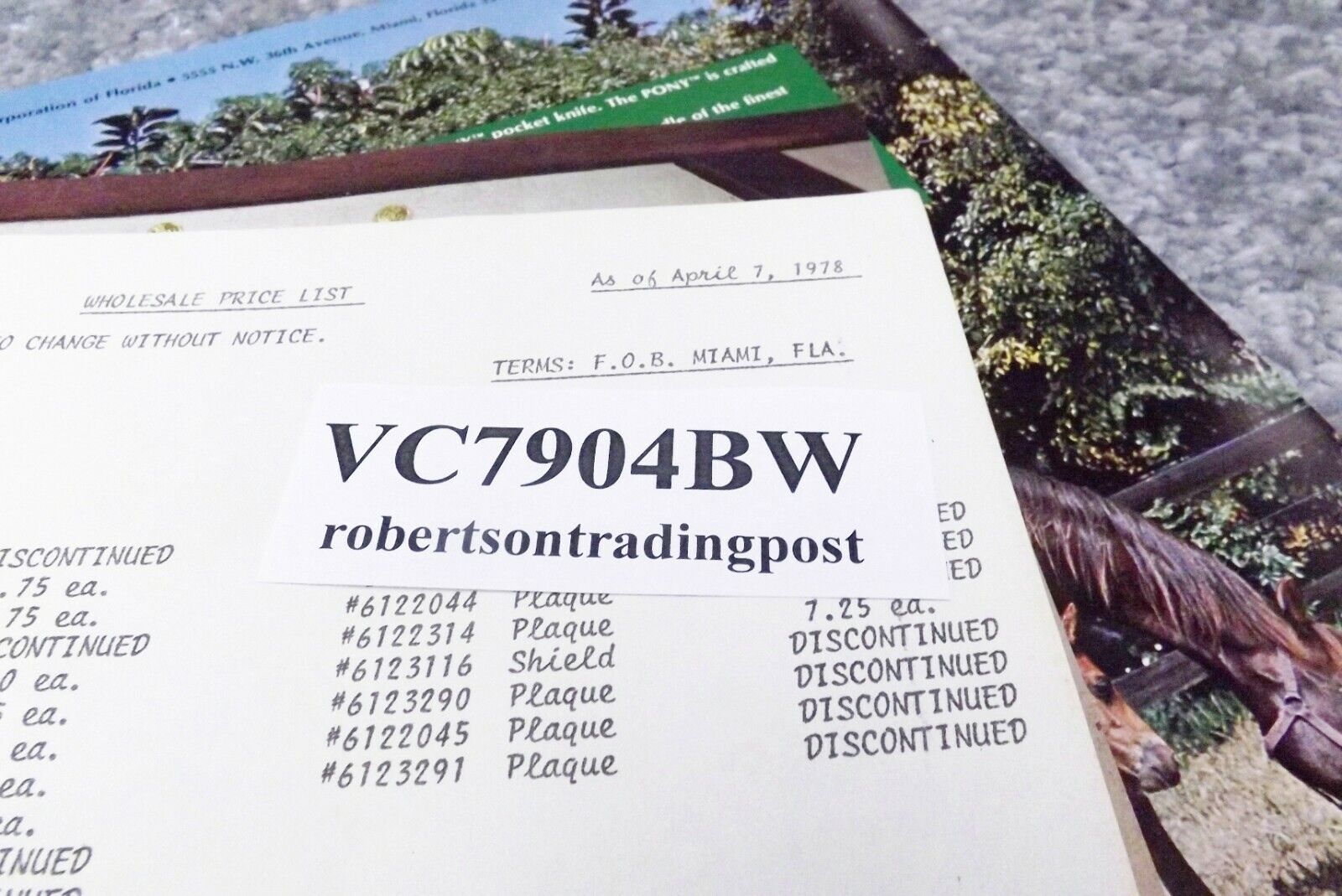 Valor Corp Cutlery Catalog Dealer Price List Order Form 1979 VG 20+ Pages - Image 4