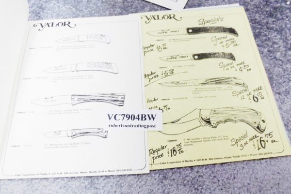 Valor Corp Cutlery Catalog Dealer Price List Order Form 1979 VG 20+ Pages - Image 8
