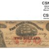 1864 State of Mississippi $2 Bill Macon / Gillespie VF-XF Confederate Note