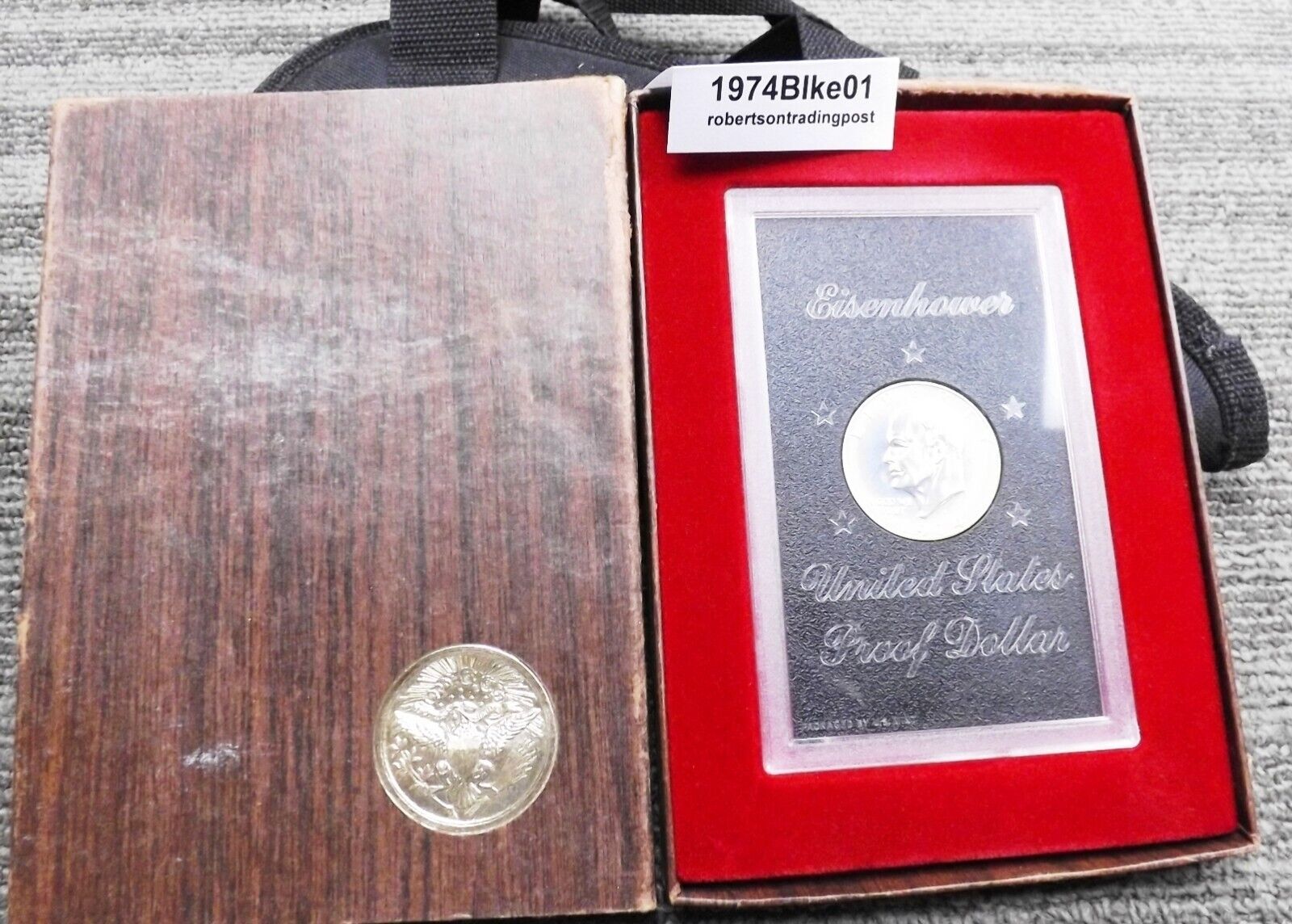 1974 S Proof Eisenhower Dollar Brown Ike Mint Case BU Frosty 40% Silver