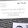 1980s Parsons Scope Service Flyer Ross OH VG with Card Collectable 2 Documents - Image 3