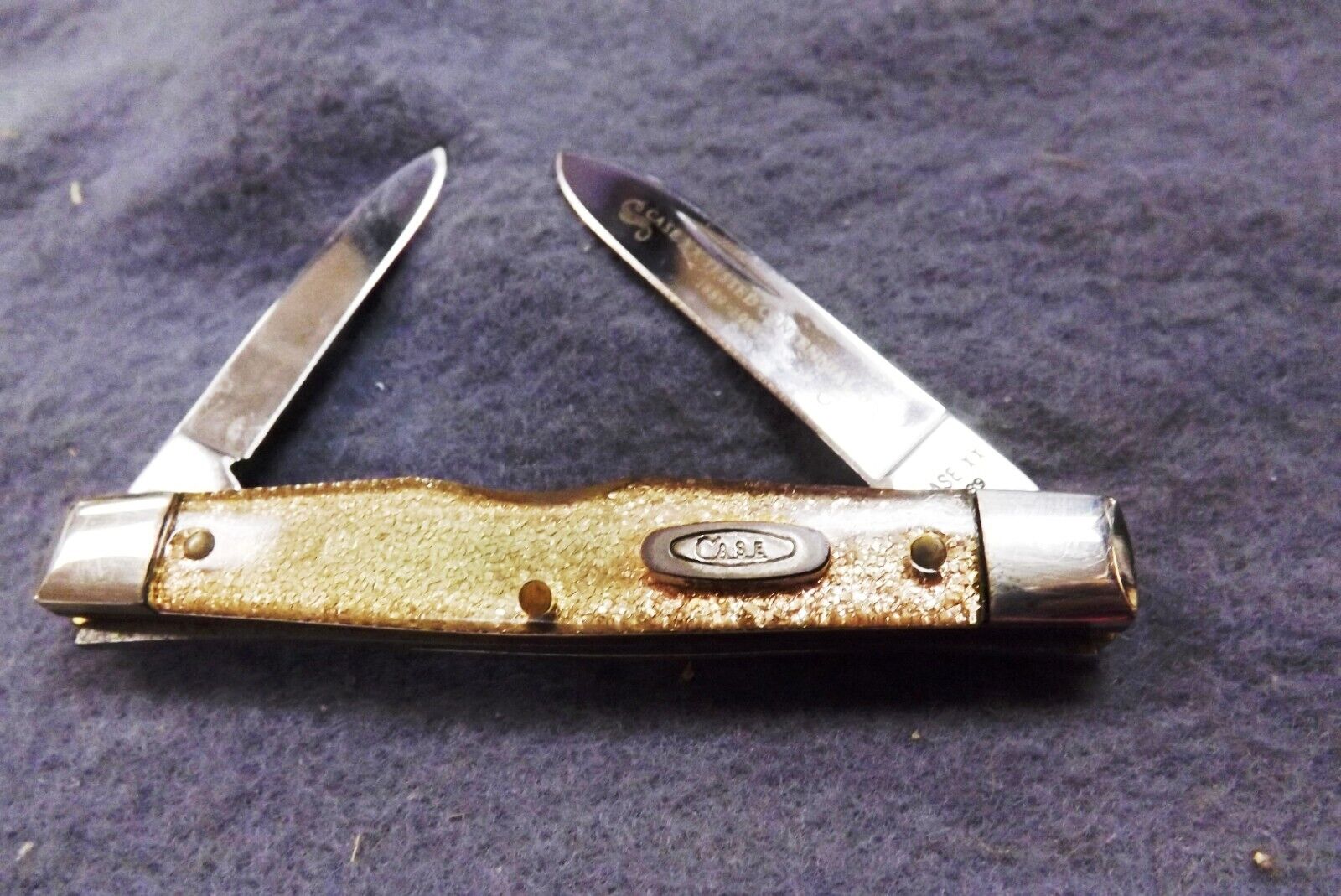 1989 Case Goldstone 2 Blade Pen Pocket Knife GS2042SS Handle Blem ow Mint