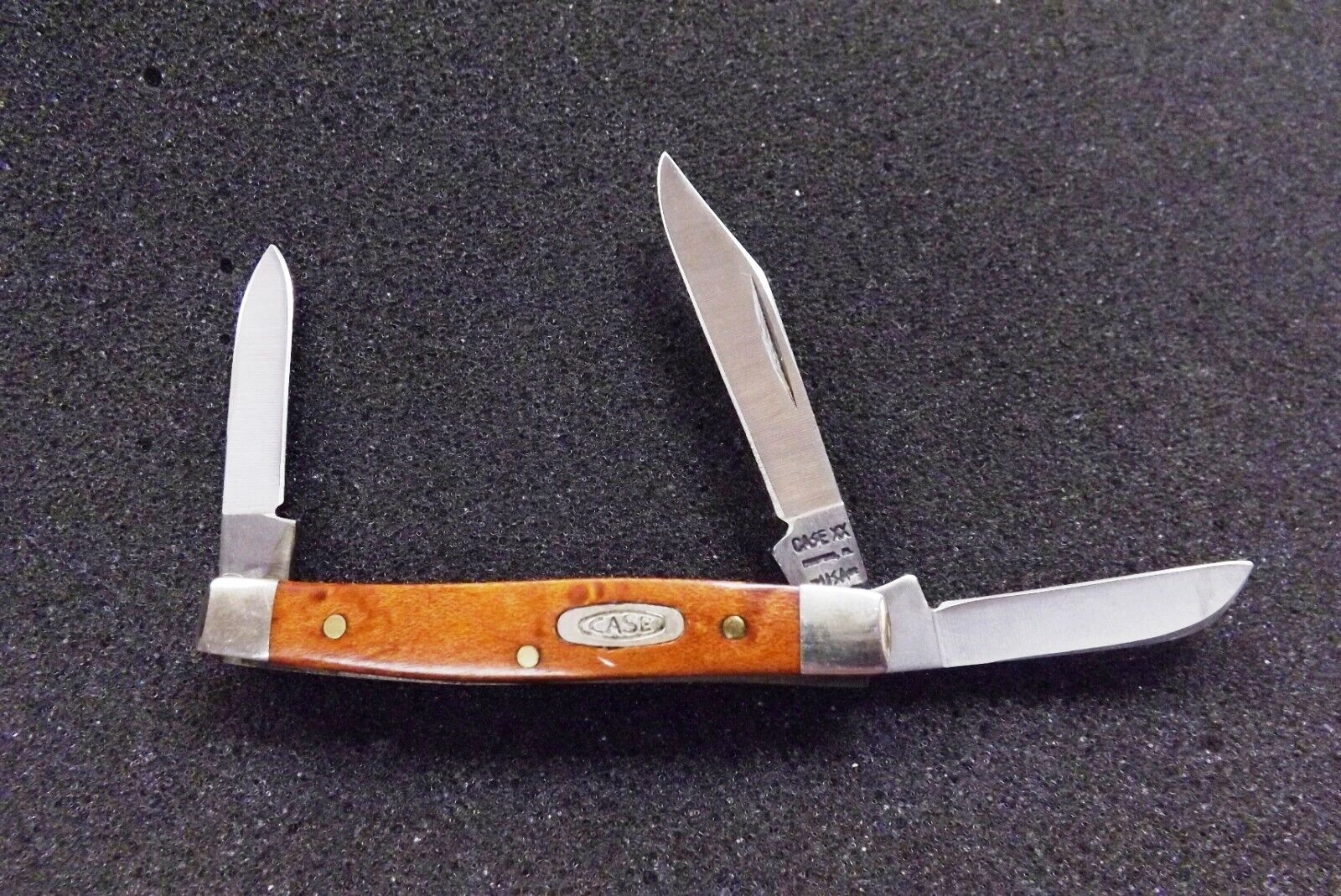 1992 Case 3 Blade Mini Stockman Knife 7333 SS Maple Mint