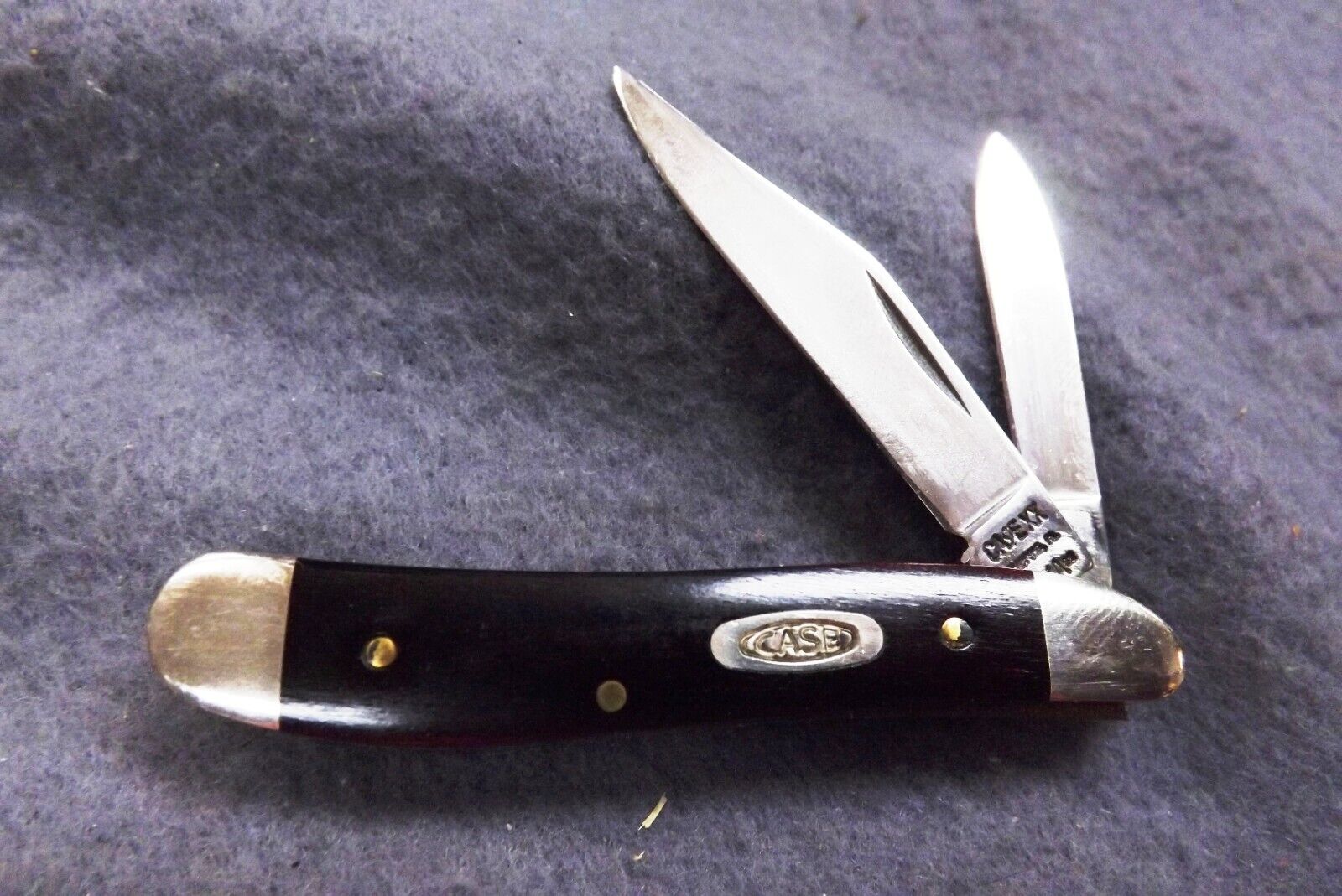 1993 Case 7220 SS Stainless 7 Black Handle Mini Jack Pocket Knife Mint