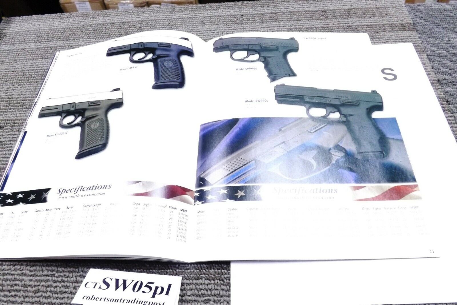 2005 Smith & Wesson Firearms Color Catalog and 2003 Firearms Price List Exc. - Image 10