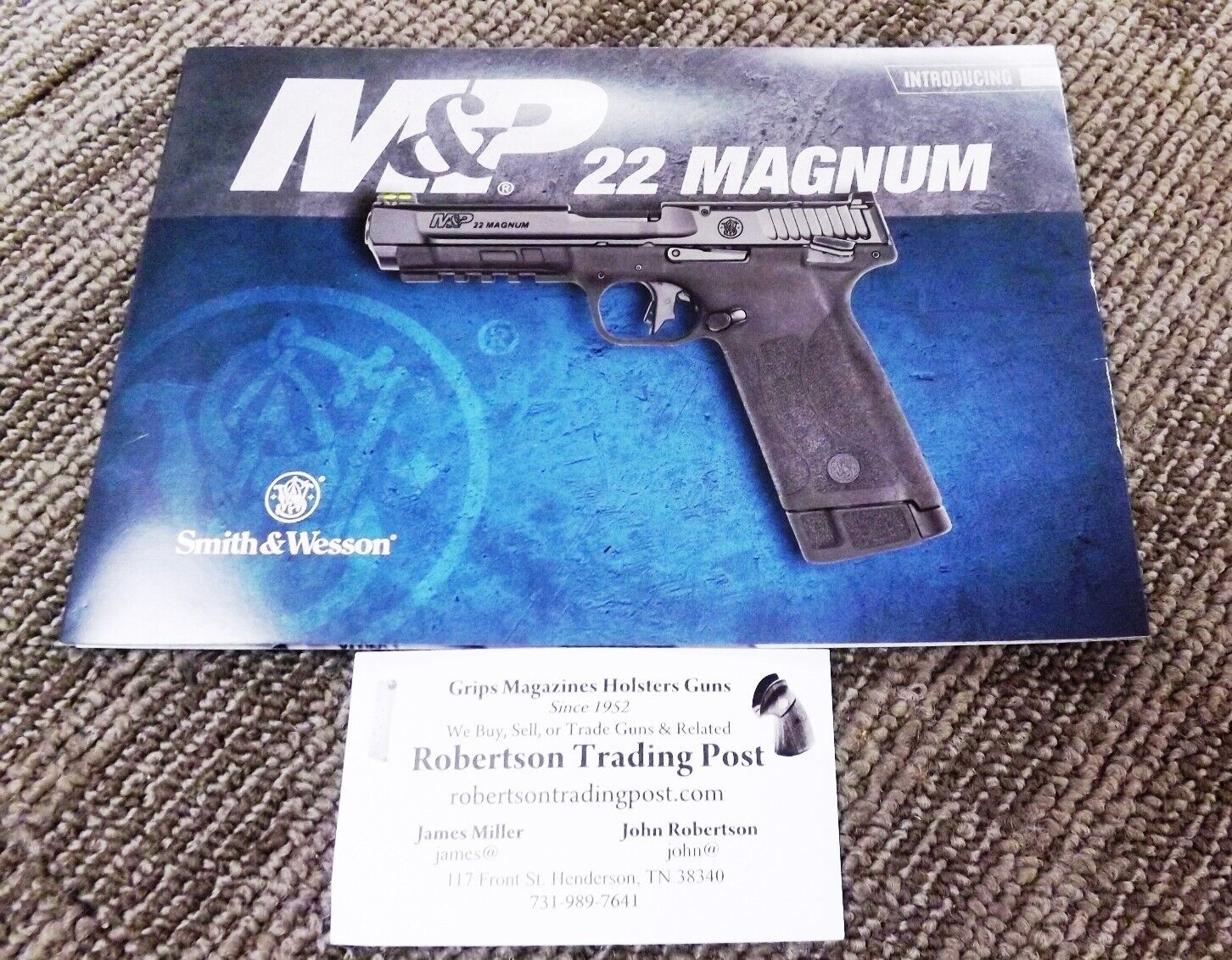 2023 Debut Year Color Flyer for Smith & Wesson M&P 22 Magnum Pistols Fold out