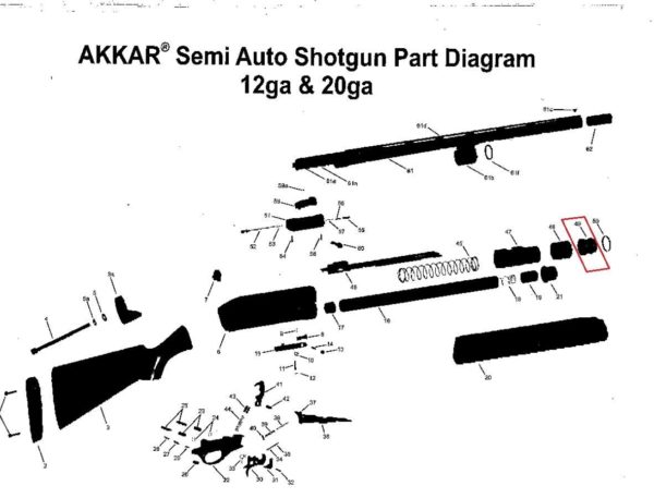 Akkar Charles Daly 12 ga Model 600 or 635 Auto Piston with Seal View 49 50 - Image 6