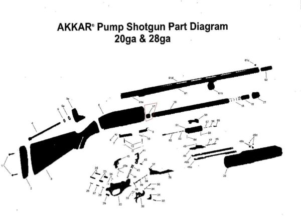 Akkar Charles Daly 20 Gauge Model 300 Pump or 600 Auto Magazine Follower  VW17 - Image 4