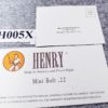 Henry Repeating Arms H005 Mini Bolt Owners Instruction Manual & Reg. Card