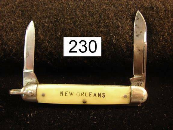 Queen City New Orleans Tourist Miniature Pen Imitation Pearl Knife 1940s PK230