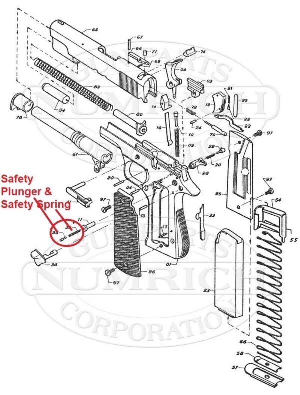 Star Super B or model B or A 9mm .38 ACP Pistol Safety Plunger & Spring - Image 4