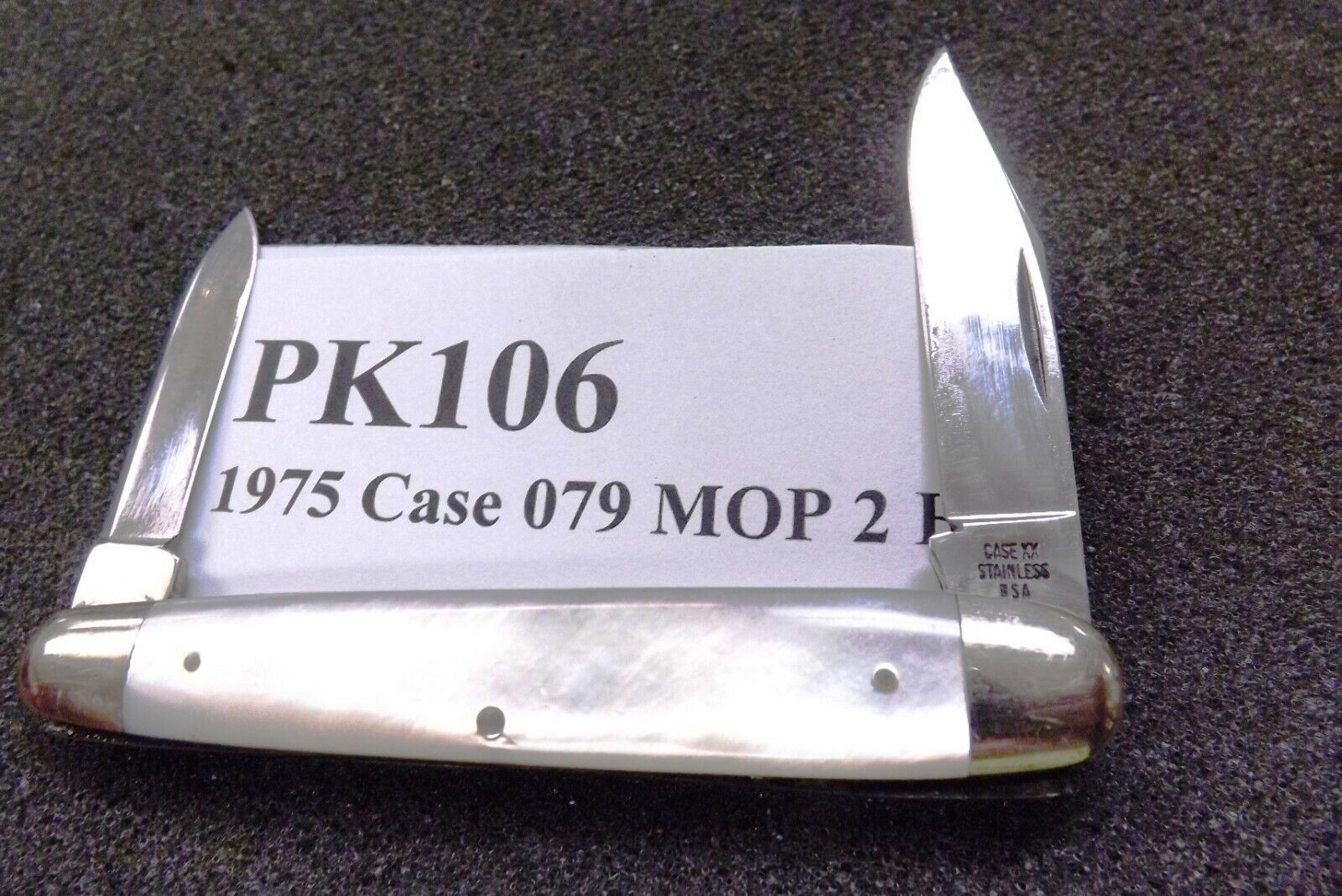 1975 Case 079 Sleeveboard Mother of Pearl 2 blade Pen Knife Mint Condition