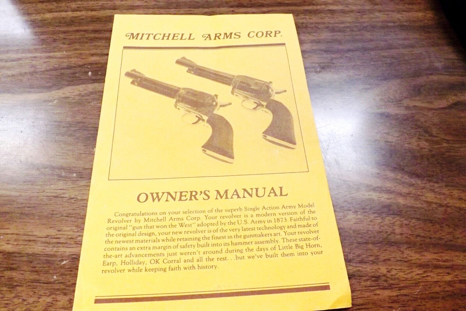 1980s 1990s Mitchell Arms Owner’s Instruction Manual for Single Action Army Rev