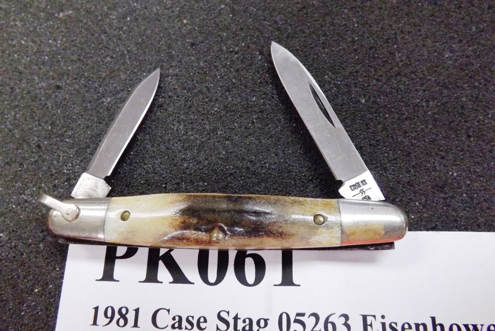 1981 Case 2 Blade 05263 R SSP Eisenhower Pen Pocket Knife 9 Dot Lightning Exc