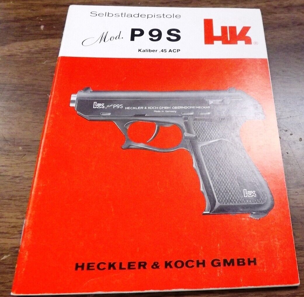 1981 Heckler & Koch P9S Slbstladepistole 9mm VG-Exc 4 Language, Schematic