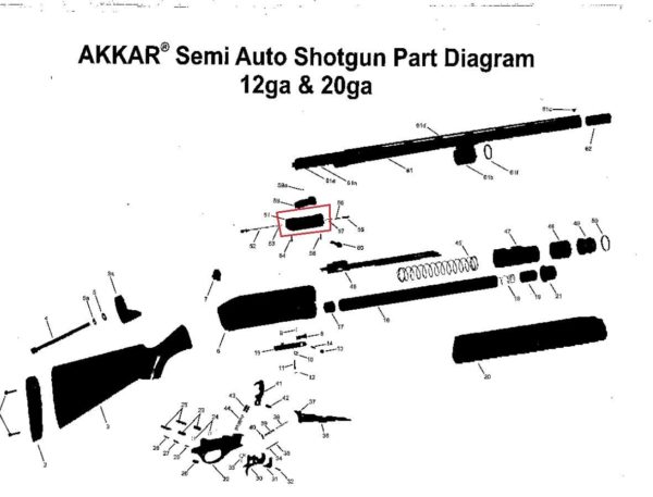 Akkar Charles Daly 12 ga 3 1/2 inch 3.5 mod 635 auto Shotgun Breech Bolt 51 View - Image 6