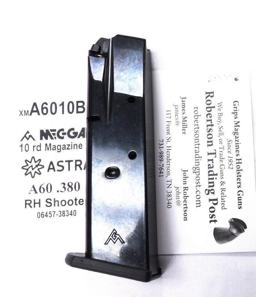 Mec-Gar BDA 10 Shot Magazine fits Astra A60 Pistols .380 ACP Modified Compliant